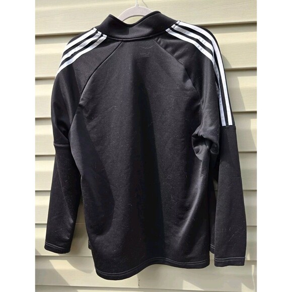 Mens ADIDAS Lightweight Golf Jacket Size Large L Black 3 Stripes UPF50 Full Zip - Picture 4 of 15